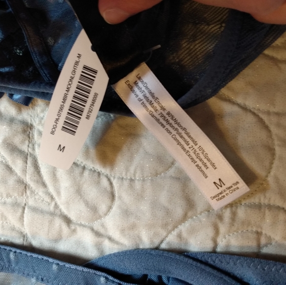 NWT Adoreme blue lace bra set, 34C, M - Picture 2 of 5